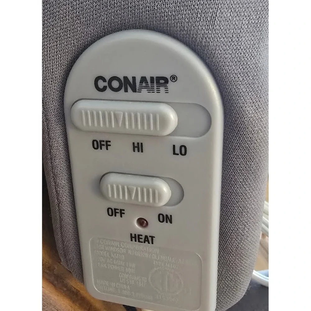 Conair NM10 Dual Neck and‎ Shoulder Massager with Heat Grey Blue Corded Electric